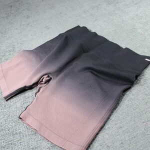 Pink Active Victoria's Secret Ombre Seamless Bike Shorts Black Rose Large
